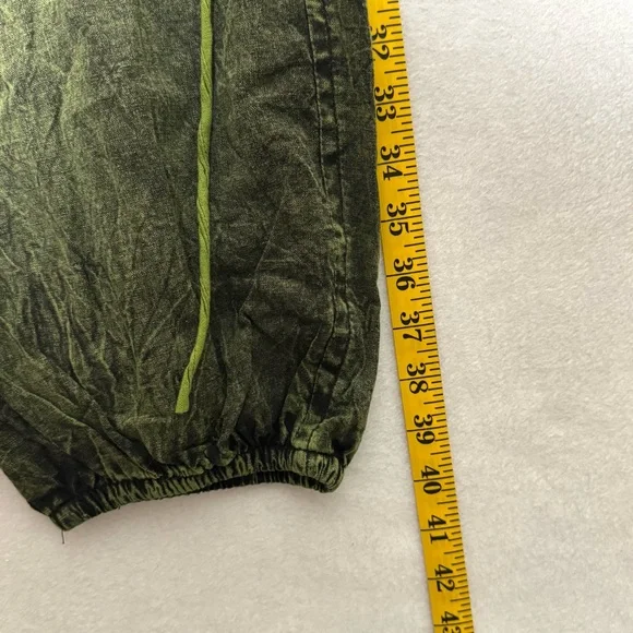 Kathmandu Olive Stonewashed Trousers Cargo Pants w/Tribal Patterns Harem Hippie - Picture 16 of 16